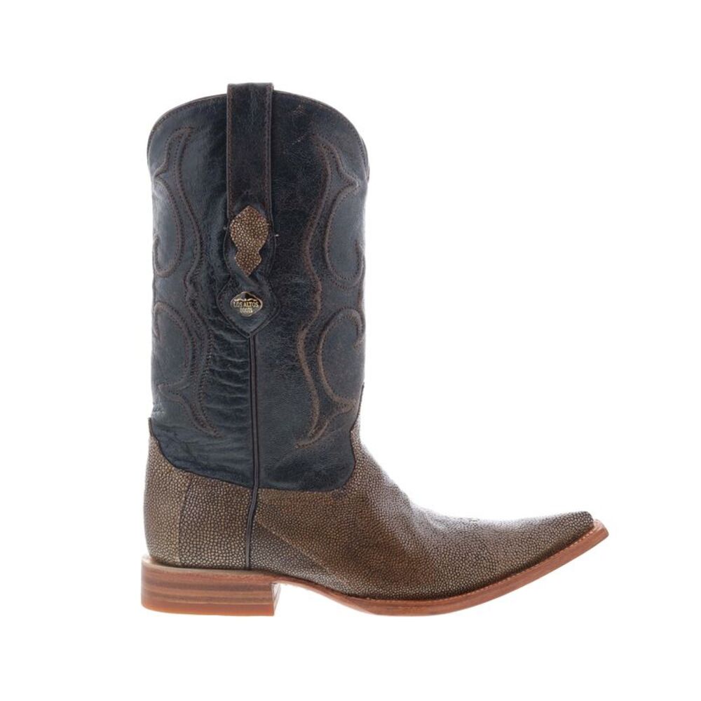 Los Altos Mens XXX-Toe Stingray Jewel Finish Brown Boots (NWT)